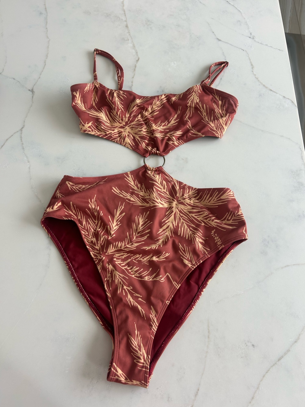 Charlie Holiday Tropical Cut Out Bathing Suit